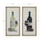 Set of 2 Brown Wood Farmhouse Wine Wall Art, 20" x 40"